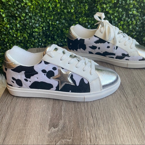Shoes - Cow print sneakers
